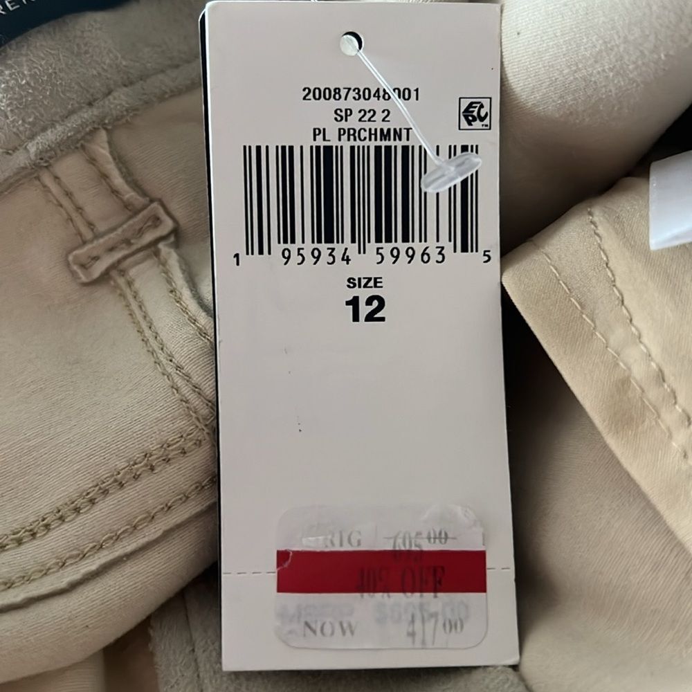 Lauren Ralph Lauren Goat Suede Straight Leg Pants, NWT, Size 12 - Picture 9 of 12
